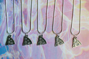 Pizza Friendship Necklaces with Silver Chains