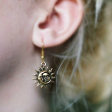 Load image into Gallery viewer, Celestial Sun &amp; Moon Earrings