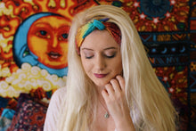 Load image into Gallery viewer, Hand Dyed Rainbow Bandanas, Head Wraps, Cotton Head Bands, Tie Dye Hair Accessories