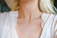 Load image into Gallery viewer, Simple Silver Star Drop Choker Necklace