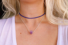 Load image into Gallery viewer, Royal Blue Matte Beaded Choker