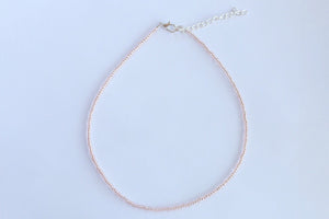 Dainty Rose Gold Beaded Choker Necklace