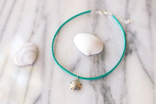 Load image into Gallery viewer, Vegan Suede Mermaid Sand dollar Choker Necklace