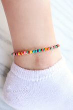 Load image into Gallery viewer, Bohemian Coconut Wood Rainbow Multi Anklets