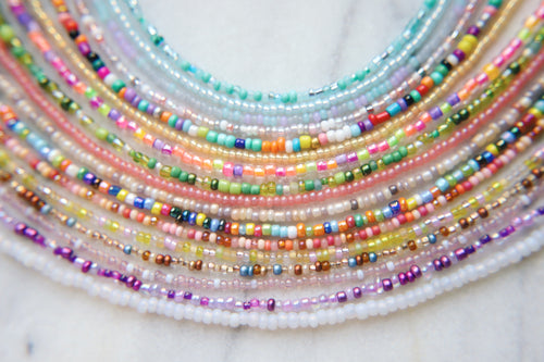 Seed beaded anklets