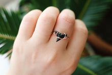 Load image into Gallery viewer, Mini Rose Gold Wire Wrapped Fossil Shark Tooth Ring