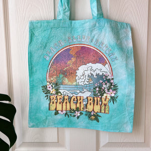 Beach Bum Tie Dye Reusable Tote Bag