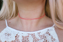 Load image into Gallery viewer, Watermelon Sugar Seed Beaded Choker Necklace