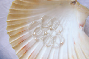 Vintage Opal pearl seed beaded rings