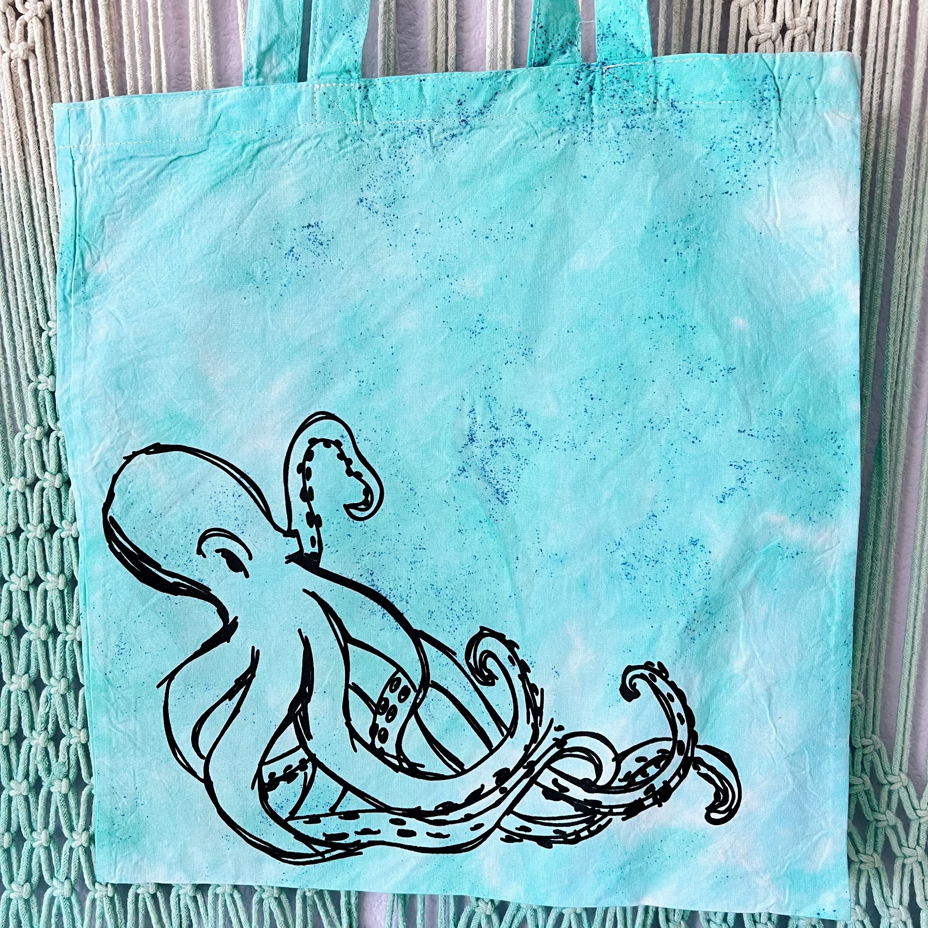 Octopus Reusable Grocery Tote Bag