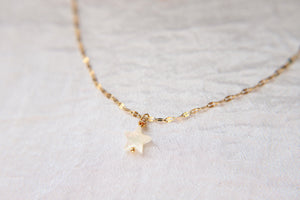 Mother of Pearl Star Sea Shell Chain Choker Necklace