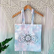 Load image into Gallery viewer, Sun &amp; Moon Tie Dye Reusable Grocery Bag