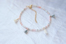 Load image into Gallery viewer, Beach Babe Tiny Tassel &amp; Seed Beaded Anklet