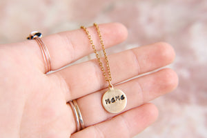 Mama Gold Coin Necklace