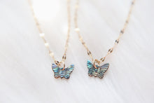 Load image into Gallery viewer, Abalone Butterfly Golden Chain Choker Necklace