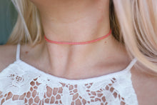 Load image into Gallery viewer, Watermelon Sugar Seed Beaded Choker Necklace