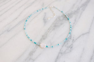Pearl Surf Seed Beaded Choker Necklace