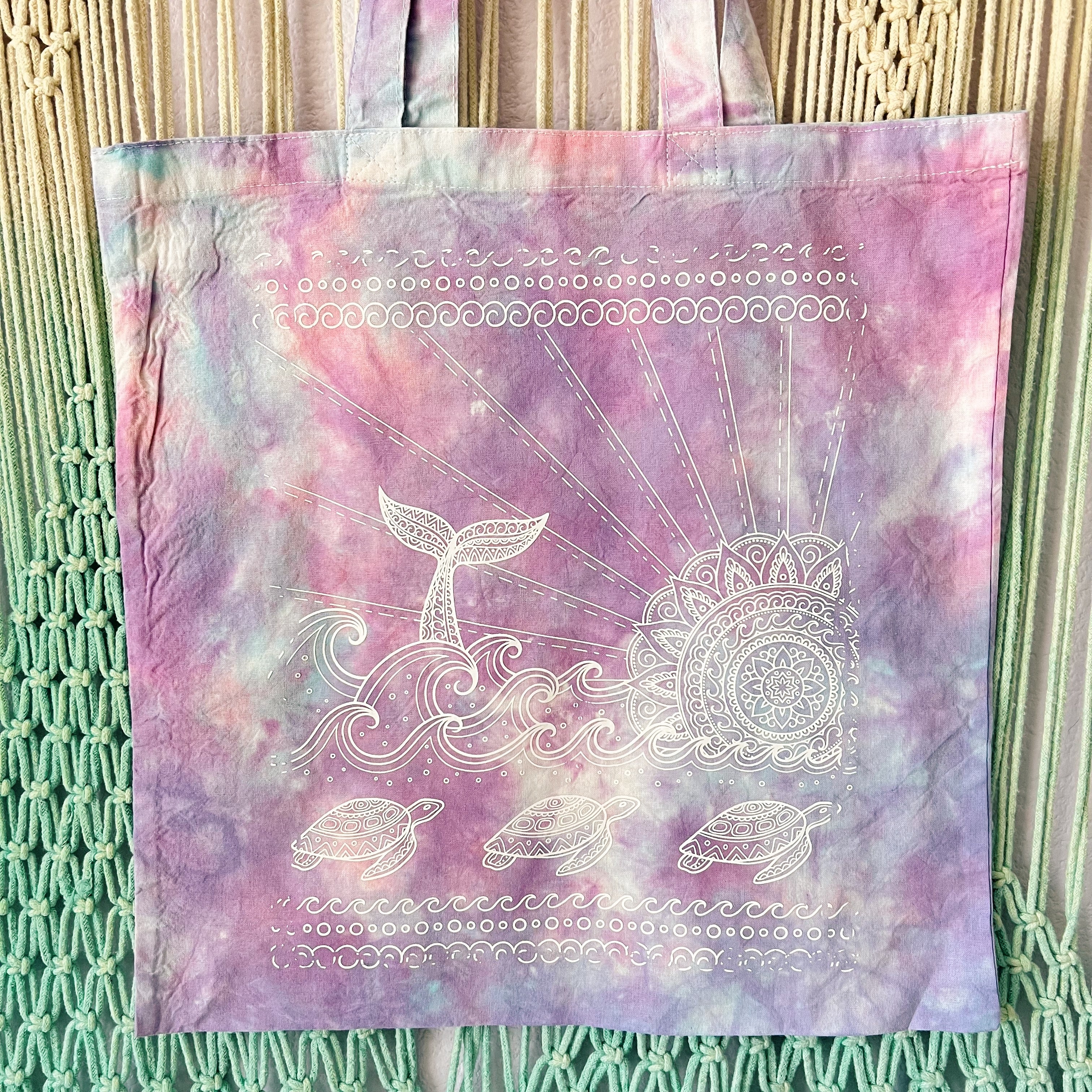 Boho Ocean Reusable Grocery Tote Bag