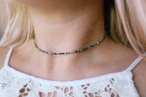 Earthly Seed Beaded Choker Necklace