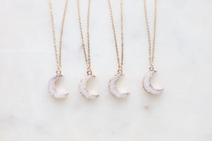 Druzy Moon Necklaces