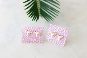Tiny Rose Gold Shark Tooth Earring Studs