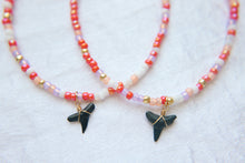Load image into Gallery viewer, Santorini Fossil Shark Tooth Seed Beaded Anklets