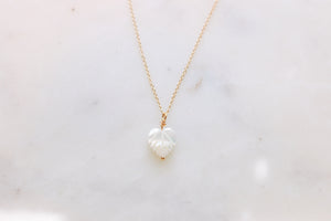 Monstera Leaf Mother of Pearl Necklace