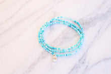 Load image into Gallery viewer, Laguna Shell Charm Seed Beaded Wrap Bracelet