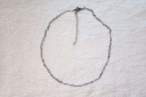 Dainty Black Hearts Chain Choker Necklace