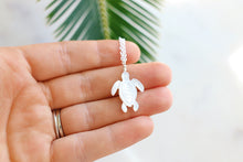 Load image into Gallery viewer, Mother of pearl carved sea turtle necklace