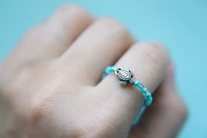 Sea Turtle seed beaded ring