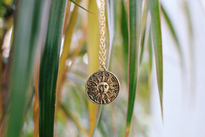 Zodiac Sun & Moon Necklace, Friendship Necklace, Bohemian Jewelry