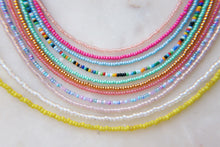 Load image into Gallery viewer, Mermaid Lagoon Satin Seed Beaded Choker Necklace