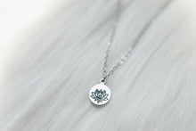 Load image into Gallery viewer, Lovely Lotus Flower Hand Stamped Necklace