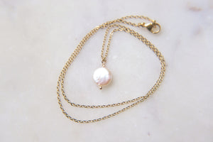 Paradise Pearl Coin Necklace