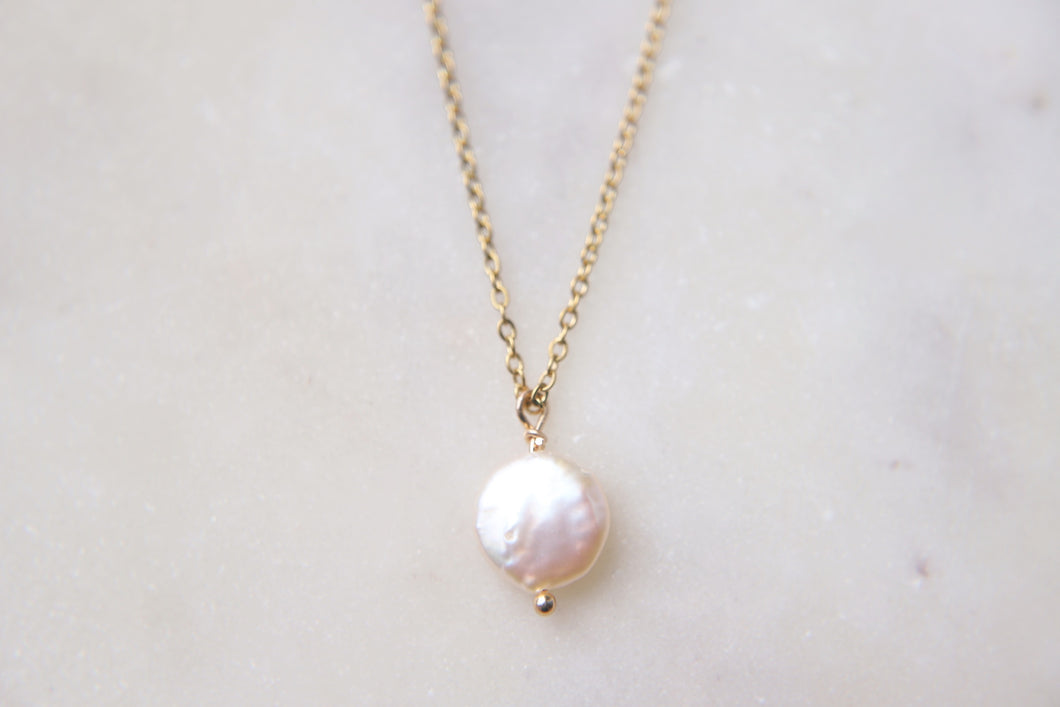Paradise Pearl Coin Necklace