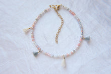 Load image into Gallery viewer, Beach Babe Tiny Tassel &amp; Seed Beaded Anklet