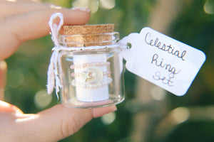 Celestial Ring Set in a Glass Jar