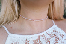 Load image into Gallery viewer, Smokey Rose Opal Seed Beaded Choker Necklace