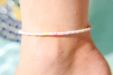 Load image into Gallery viewer, Pastel Rainbow African Heishi Beaded Anklet