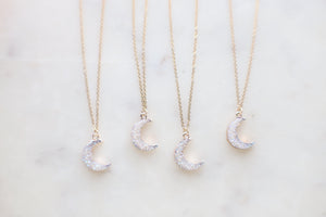 Druzy Moon Necklaces