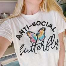 Load image into Gallery viewer, Anti-Social Butterfly Graphic Tshirt