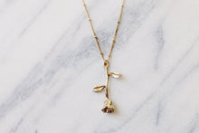 Load image into Gallery viewer, Rose Stem Satellite Chain Choker Necklace