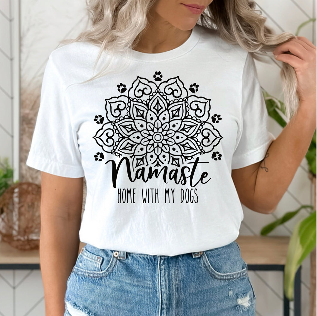 Namaste Home with my Dogs Oversized T-Shirt