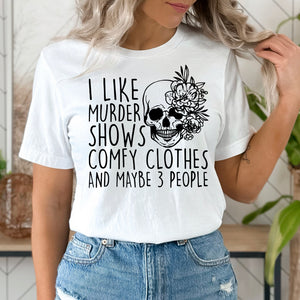 Murder Shows Junkie White Oversized T-Shirt