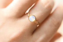 Load image into Gallery viewer, Mini Wire Wrapped Opalite Rings
