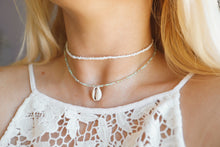Load image into Gallery viewer, Seafoam Shell Layered Choker Necklace